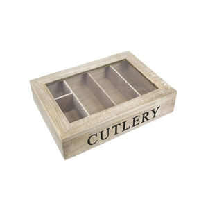 Couverture rigide 72 pièces en acier inoxydable or ensemble de couverts couteau haut fourchette cuillère vaisselle boîte-cadeau en bois mariage enfants usage alimentaire - Product Image 5