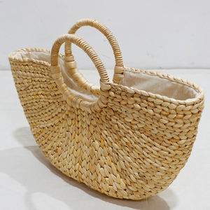 Artex Dong Thap <b>Straw</b> Canvas Geometric Zip Tote Beach <b>Handbag</b> Women Summer Fashion up to 1L Capacity - Product Image 4