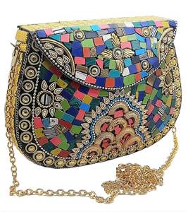 Nuevo Diseño, Bolso de Mano de Resina Hecho a Mano para Mujer/Niña, Estilo Étnico, Cadenas, Cuentas, Impermeable, Mosaico, Cartera India - Product Image 2
