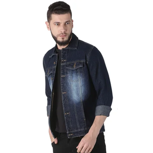 Best Quality Men's Stand Collar <b>Denim</b> <b>Jacket</b> for Autumn Custom Design Jeans <b>Jackets</b> Wholesale <b>with</b> Embroidery Decoration - Product Image 4