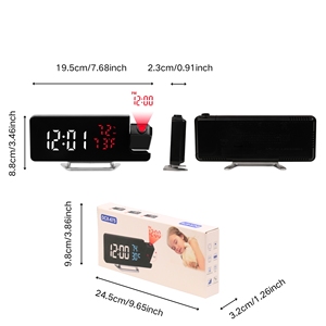 Venta al por mayor movimiento electrónico proyector escritorio despertador Digital LED espejo proyección uso interior para sala de estar cocina al aire libre - Product Image 4