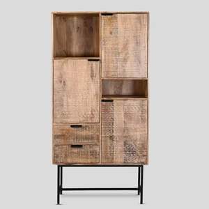 HIGH SIDEBOARD 3-DOOR 2-DRAWER <b>CHEST</b> OF DRAWERS 90 CM - Product Image 1