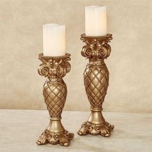 Support à bougie en métal, porte-bougie pour l'éclairage et la décoration de la maison, ensemble élégant avec finition antique, porte-bougie décoratif - Product Image 3