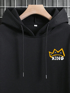 Sudadera con capucha de algodón 100% para hombre, sudadera de lana cómoda, cuello con capucha de invierno, estampado alto XL, logotipo personalizado - Product Image 6