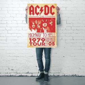 AC/DC Live Highway to Hell 1979 Tour <b>Poster</b> Paper Wall Decor - Product Image 4