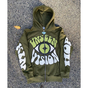 Sudaderas con capucha de los hombres de invierno baratos sudaderas con capucha de gran tamaño sólido liso grueso en blanco con logotipo personalizado Impresión digital venta completa - Product Image 4