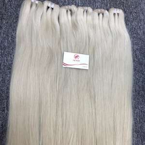 Vente en gros d'extensions de cheveux à coudre à la machine de couleur blonde blanche 100% cheveux humains naturels de la société VQ - Product Image 4