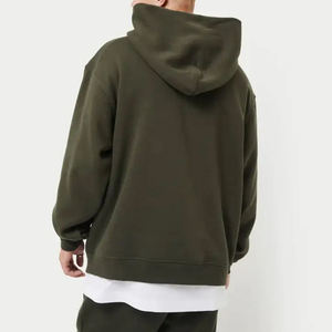 Sudadera con Capucha Extra Grande para Hombre, Color Sólido, Felpa de Algodón, Diseño con Bolsillos, Manga Larga, Ropa de Otoño - Product Image 2