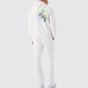 Sudadera con capucha de invierno, pantalones de chándal, conjuntos de Jogger, pantalones Cargo, chándales, sudadera 100% algodón polar, chándal personalizado Regular para hombre, sólido - Product Image 2