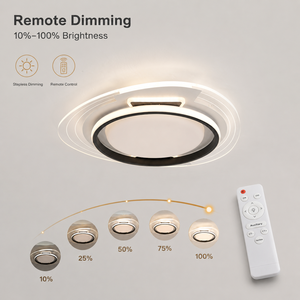 Modern Acrylic Iron Dimmable Led Ceiling <b>Light</b> With Remote Control For Living Room Bedroom And <b>Dining</b> Home Decoration - Product Image 3