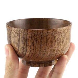 Cuenco redondo tallado respetuoso con el medio ambiente 100% de la mejor calidad con cuchara para pulir madera para uso doméstico y hotelero de menor costo - Product Image 3