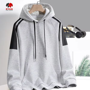 เสื้อมีฮู้ดสวมหัวโลโก้ด้านหน้าสำหรับผู้ชายผ้าโพลีเอสเตอร์/ ผ้าฝ้ายระบายอากาศได้ดีมีกระเป๋าดีไซน์แบบลำลองสำหรับฤดูหนาว - Product Image 2