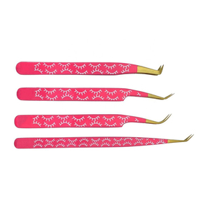 Pinzas de extensión de pestañas personalizadas de acero inoxidable para el cuidado de la belleza OEM/ODM Diseño antideslizante para un uso fácil con puntas de volumen y fibra - Product Image 3