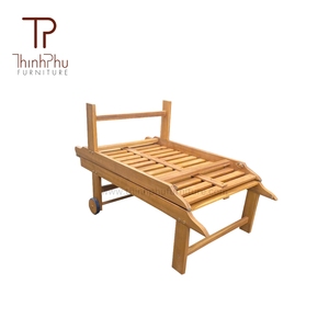 Chaise longue en bois portable écologique pour une utilisation en extérieur pour les villas, les plages, les piscines, les cours-OEM - Product Image 6