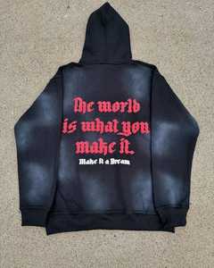 Ensemble survêtement personnalisé pour sororité grecque, sweat-shirt et pantalon de jogging noir et rouge, tenue streetwear avec lettres gothiques, mode en gros - Product Image 3