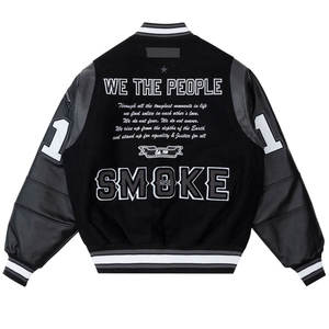 Servicio OEM al por mayor personalizado algodón hombres Varsity chaqueta de alta calidad ligero tamaño personalizado fácil de usar hombres Varsity chaquetas - Product Image 6