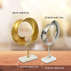 Luxe de haute qualité Design contemporain en aluminium Sculpture décorative Table Top Statue maison salon décor articles ensemble Original - Product Image 2