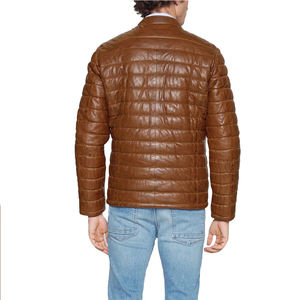 แจ็กเก็ตหนังปลาปักเป้าสำหรับผู้ชายสำหรับฤดูหนาวคอตั้งปักโลโก้ - Product Image 2