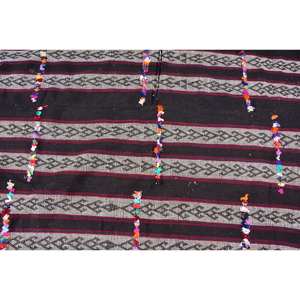 Tapis turc noir et blanc vintage, grande surface 6 'X 8', laine, latex, décor ethnique patchwork couloir rectangle pour décor de salon - Product Image 5