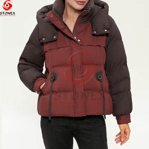 Fashionable Best Selling <b>Women's</b> <b>Short</b> Waterproof Quick Dry Keep Warm Long <b>Sleeve</b> Full Zip Puffer <b>Jacket</b> New Arrival - Product Image 2