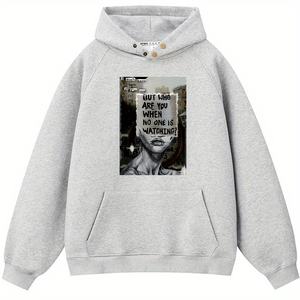 Otoño Invierno mujer manga larga cálida cremallera pulóver sudadera con insignia frontal sólida 100% algodón suelto con capucha prendas de vestir exteriores - Product Image 1