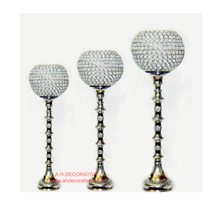 Candelabro de Metal de aluminio decorativo dorado hecho a mano, soporte para velas, pulido brillante para bodas, iluminación Interior de Navidad - Product Image 5