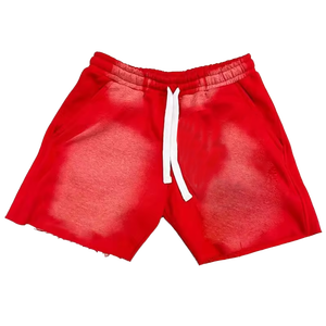 Streetwear haute qualité 100% coton éponge française Men'Short Logo personnalisé Gym sport soleil délavé cordon court pour unisexe - Product Image 2