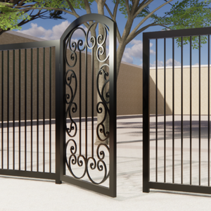 Custom Wrought <b>Iron</b> Stainless Steel Gates Fences 7ft Height Showcase Artistic Sophistication Timeless Architectural Beauty - Product Image 6