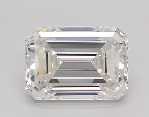 เพชรที่โตแล้ว3.00กะรัตเพชรที่ปลูกในห้องทดลองแบบพรีเมี่ยมมรกตเจียระไน E สีใส VS1 10.25มม. ใบรับรอง - Product Image 1