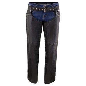 Chaps en cuir classiques, confortables pour un usage quotidien, doublure lisse, confortables pour une utilisation prolongée, chaps en cuir de qualité supérieure - Product Image 1