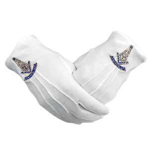 Gants en cuir d'hiver avec logo disponibles dans des styles de tailles personnalisés Brodés maçonniques Regalia 100% coton uni - Product Image 1