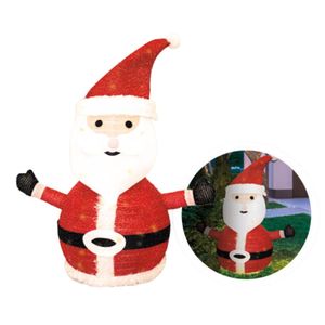 Père Noël LED pliable pour usage extérieur, fonctionne sur piles, 70x54x36cm (GSC 204690047) - Product Image 2