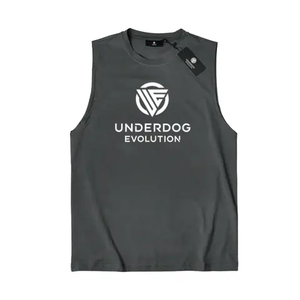 Vente en gros Évacuation de la transpiration Séchage rapide Offre Spéciale Hommes Débardeur Workout Fitness Débardeur pour Hommes Femmes Unisexe Vintage Ras Du Cou Tricoté - Product Image 3