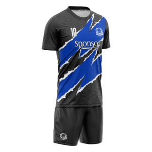 Conjuntos de Entrenamiento de Fútbol para Hombre, Transpirables, 100% Poliéster, con Logotipo Personalizado OEM, Uniformes Lisos Teñidos con Camiseta y Ropa de Entrenamiento - Product Image 1