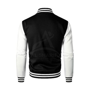 Chaquetas Varsity para Hombre 2025 de Alta Calidad con Logotipo Personalizado Impreso en la Parte Delantera, Cuello Alto, Impermeables, Transpirables, de Lana/Poliéster, Ecológicas - Product Image 3