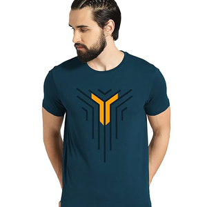 Couleurs professionnelles T-shirts décontractés pour hommes Coton de haute qualité Slim Fit Workout Casual T-shirts à la mode pour hommes - Product Image 1