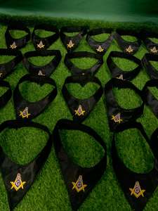 Masónico, Regalia Delantales MARSHAL CON Collar de cadena PÚRPURA TERCIOPELO MANO DE 2017 - Product Image 5