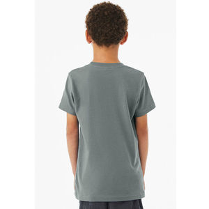Camiseta de manga corta personalizada para niños, Camiseta 100% de algodón con cuello redondo y estampado gráfico liso teñido para niños pequeños - Product Image 3