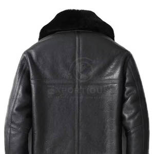Chaqueta de Invierno de Cuero y Piel para Hombre, Precio Económico, Venta al por Mayor, Transpirable, Ligera, Logotipo Frontal Personalizable - Product Image 5