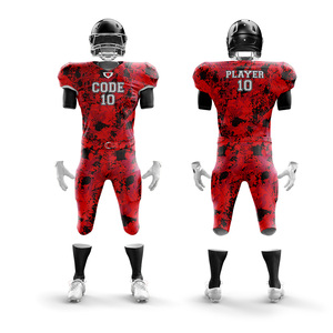 Camisetas de fútbol americano con logotipo personalizado, conjuntos de uniformes de manga corta transpirables para niños con nombre y número, talla grande, precio bajo a la venta - Product Image 1