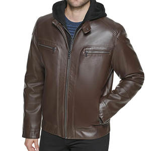 Chaqueta de cuero para hombre de diseño personalizado y abrigo de cuero único para hombre para invierno cálido y uso diario - Product Image 1