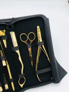 Kit de Herramientas para Extensiones de Cabello de Acero Inoxidable Chapado en Oro de Primera Calidad para Uso Comercial, Alicates, Tijeras, Cuchilla, Pinzas para Cabello, Agujas Tipo C - Product Image 2