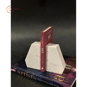 Sujetalibros de mármol únicos decorativos al por mayor para soporte de libros resistente, decoración perfecta para estantes de escritorio de sala de estar y sala de estudio - Product Image 1