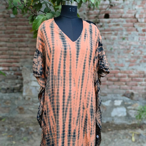 Caftán playero de manga larga para verano, caftán con cuello en V, Color azul cielo - Product Image 1