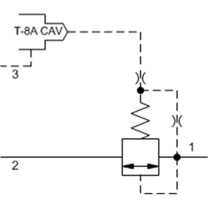 Sun Hydraulics Etapa principal de secuencia de pistones equilibrados operada por piloto con cavidad de control T-8A integral RSDC8WN - Product Image 1