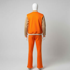 Custom Logo Breathable Tracksuit Outgoing Plain Dyed Heavyweight Hoodies Double Layer 100% Cotton Drop Shoulder Mens Sweatsuits - Product Image 3