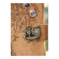 Journal en cuir fait main avec motif en relief arbre de vie et cahier vintage en pierres naturelles pour écrire et offrir