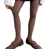 2024 coloré Vintage fleur sombre bas pur désir style épicé fille creux collants Nylon bas