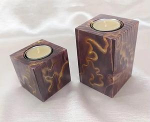 Palmera de palmera moderna, soporte de mesa para sala de estar, comedor, mesa de centro con acento, cualquier ocasión, soporte de vela, decoración del hogar - Product Image 3