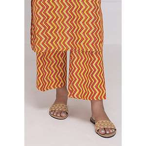 Pantalones de Lápiz Estampados en Cambray Marrón para Mujer, Transpirables y Suaves, Estilo Casual Clásico, Cintura Media, Talla XL, para Otoño - Product Image 3